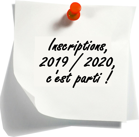 Inscriptions 2019 2020