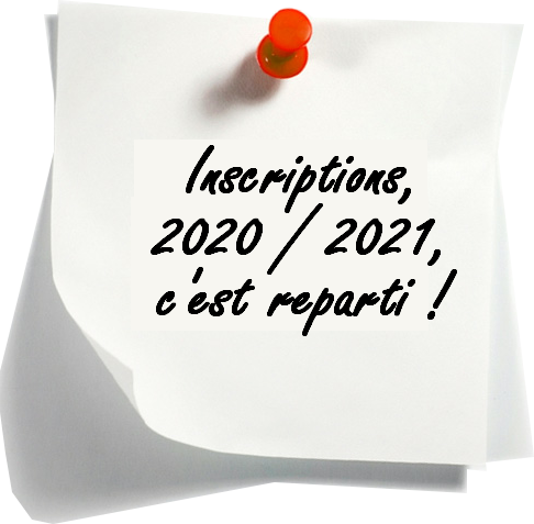 Inscriptions 2020 2021
